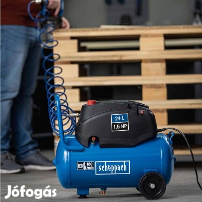 Kompresszor HC24x Scheppach - 8bar | 24L | olajmentes | 180L/perc