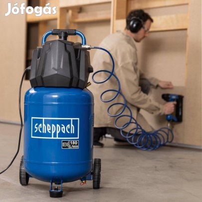 Kompresszor HC35V Scheppach 30L-10bár-180 l/perc -olajmentes
