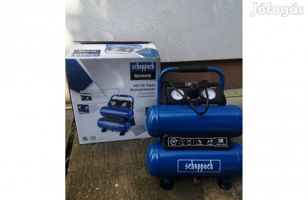 Kompresszor Scheppach kompresszor HC10-Twin olajmentes 8 bar 2x7.5L du