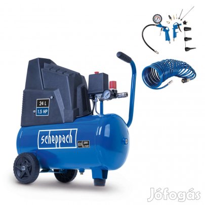 Kompresszor -Scheppach HC30o-8 bar | 24 l | olajmentes | 200 l/perc |