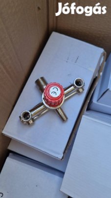 Kompresszor csonk, kompresszorra levegő elzáró elosztó csap 2 kimenet