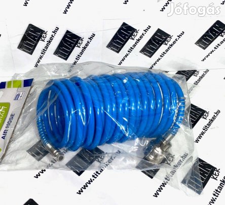 Kompresszor levegőcső légtömlő spiráltömlő 5M, 8 Bar Belső/Külső Átmér
