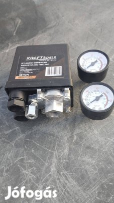 Kompresszor nyomáskapcsoló új, és 2 db nyomásmérő óra