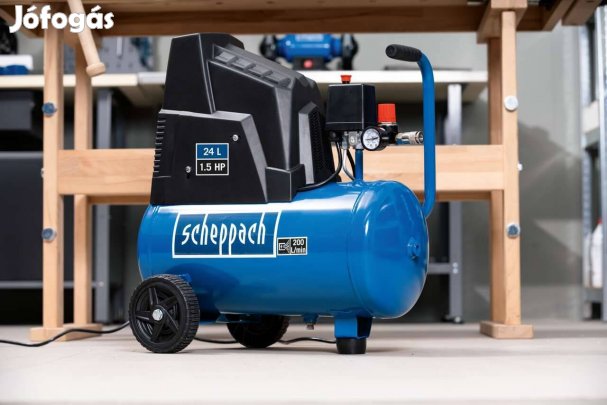Kompresszor olajmentes Scheppach HC30-Légbeszívás 200 L/perc 24L 8Bár