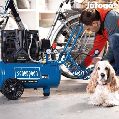 Kompresszor szuper csendes 24L 8bár-230 L/perc-Dupla Henger Hc25si