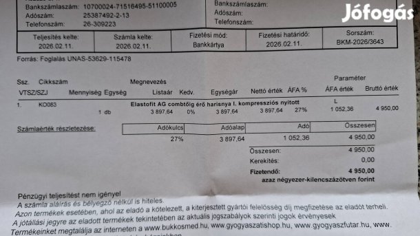 Kompresszós harisnya L méret