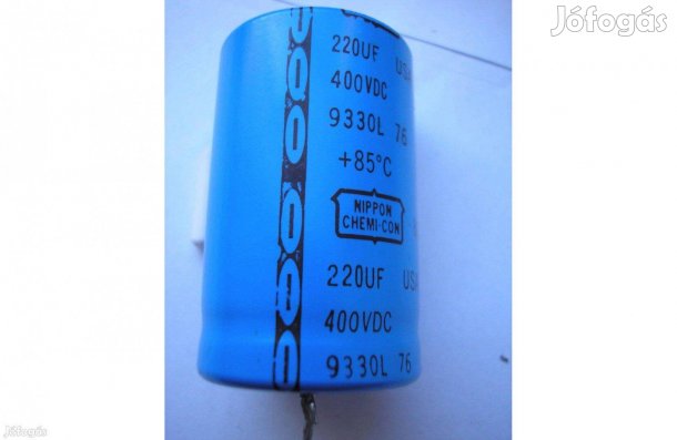 Kondenzátor , 220 uF, Nippon Chemi-Con ( USA ) 400 V DC