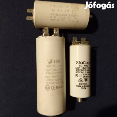 Kondenzátorok 12, 14, 30 uF