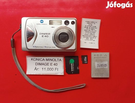 Konica Minolta Dimage E40 digitális fényképezőgép! 4 MP