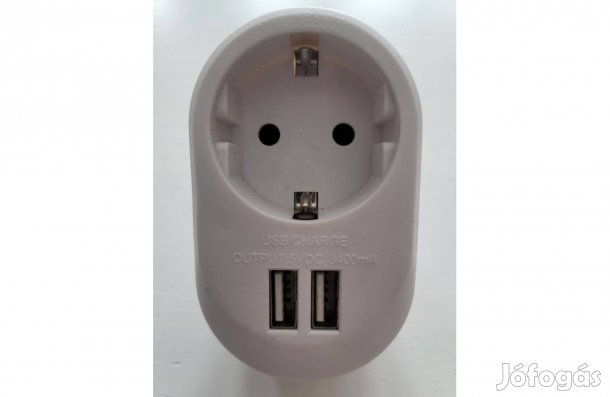 Konnektor toldó adapter 2 db USB-A aljzattal