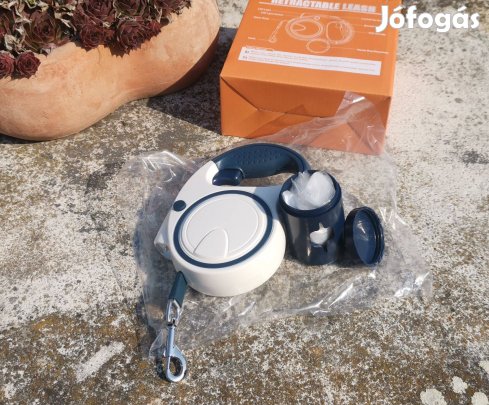 Könnyű Póráz 5m 50 kg-ig Szemetes tartóval, lámpával