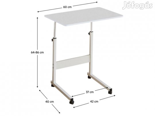 Könnyű, állítható sokfunkciós kisasztal natúr fa színű - bontatlan