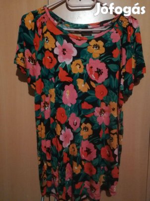 Könnyű nyárias virágos rövid ujjú női poló