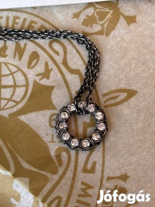 Konplott duplasoros nyaklánc Swarovski kristályos medállal