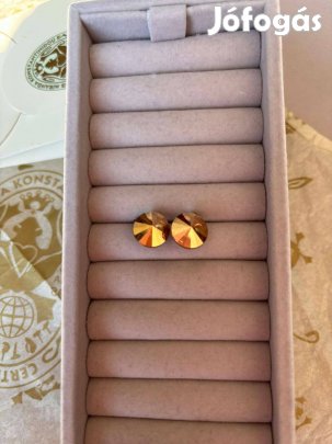 Konplott fülbevaló nagyméretű Swarovski kristállyal