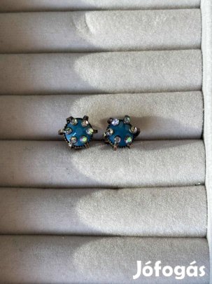 Konplott fülbevaló türkiz-színjátszós Swarovski kristályokkal