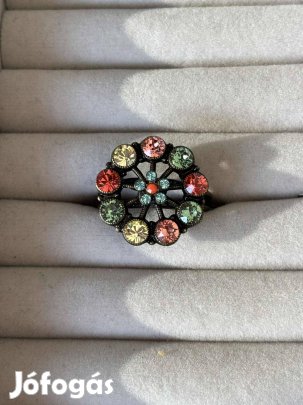 Konplott gyűrű Swarovski kristályokkal (állítható méretű gyűrű)