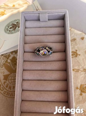 Konplott gyűrű aurora borealis színű kristályokkal