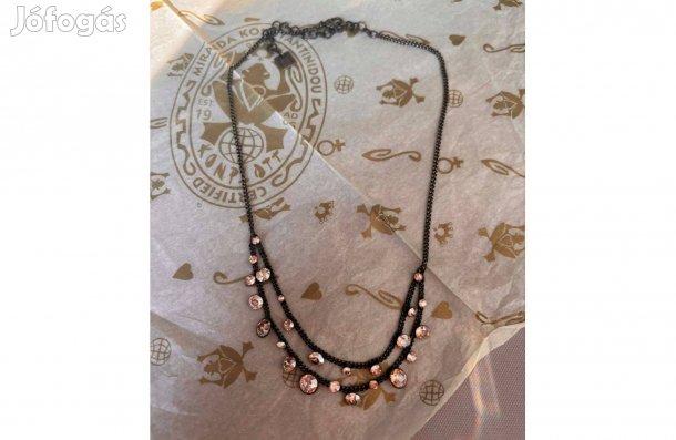 Konplott nyaklánc aranysárga Swaroski kövekkel