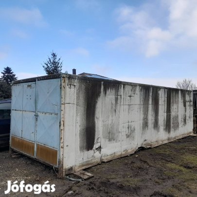 Konténer, tároló mobil garázs 7.4méteres
