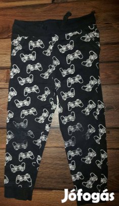 Kontroller mintás melegítő nadrág, szabadidő nadrág