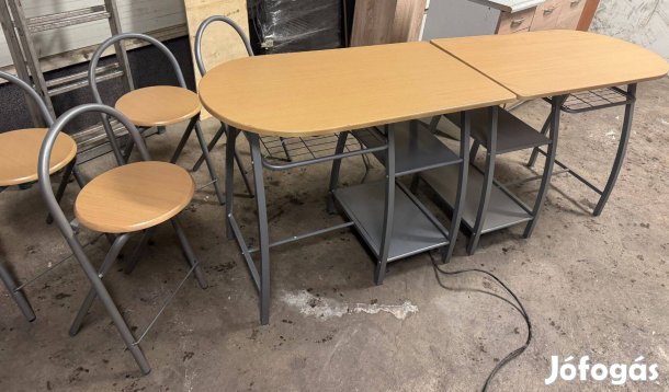 Konyha asztal 2 összezárható székkel, 1 garnitúra eladó