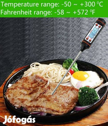 Konyhai digitális maghőmérő folyadékok húsok masszák stb. méréséhez