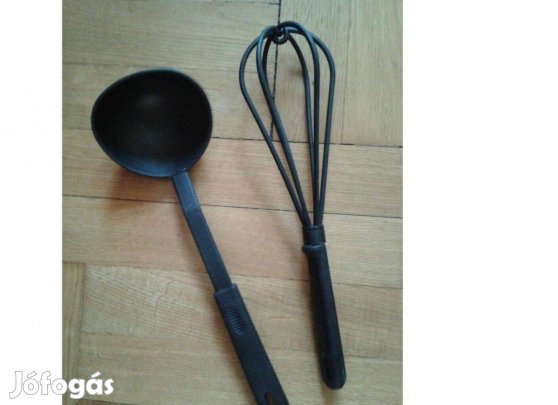 Konyhai eszköz, habverő, merőkanál, új
