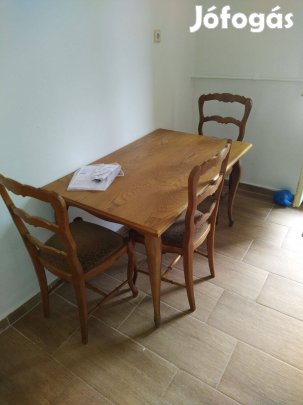Konyhai étkező faasztal 4 székkel
