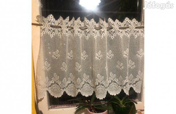 Konyhai hangulatos vitrázs függönyke lentre- fentre 1.6m