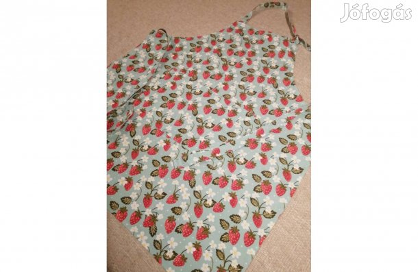Konyhai kötény eper mintás 100 % pamut eladó!