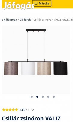 Konyhai lámpa, függő csillár