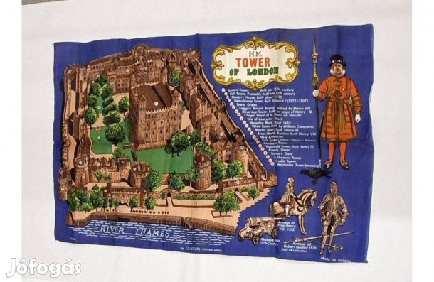 Konyharuha Londonból a Tower nevezetességeivel* Méret: 45 x 75 cm