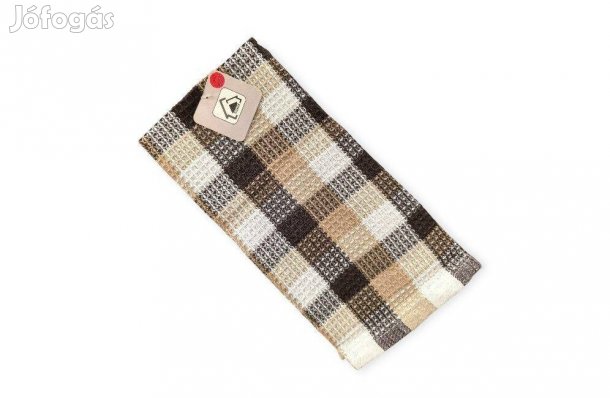 Konyharuha bézs barna kockás 60x40 cm