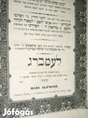 Könyv, régi, 1865,, Lemberg,