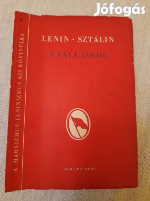 Könyv a vallásról: ( Lenin-Sztálin) eladó