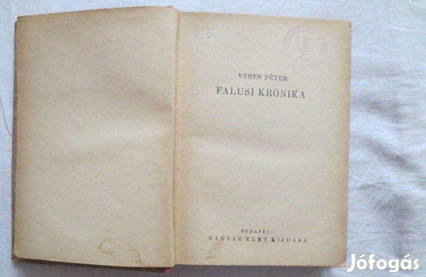 Könyv eladó ( Veres Péter: Falusi krónika )