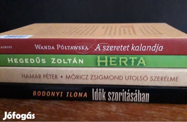 Könyvcsomag féláron 4 db új könyv