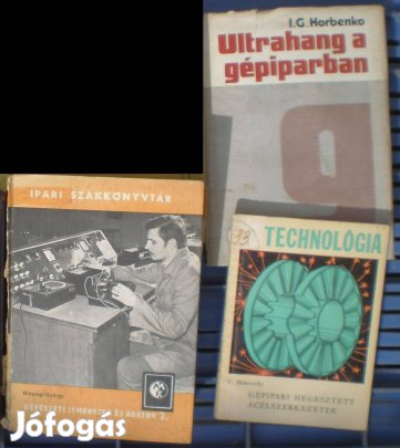 Könyvek, gépipar,gépészet,ultrahang a gépiparban