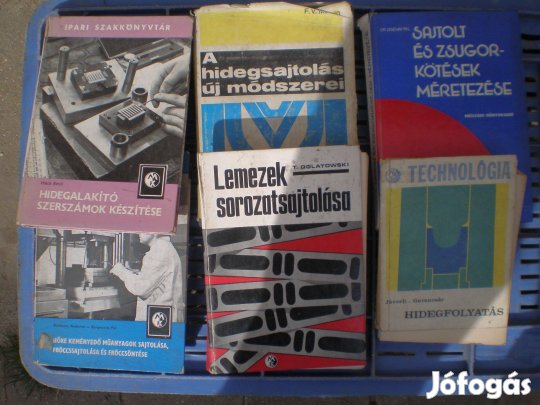 Könyvek, hidegalakitás sajtolás stb
