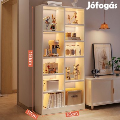 Könyvespolc 53x17x150cm fehér VP02