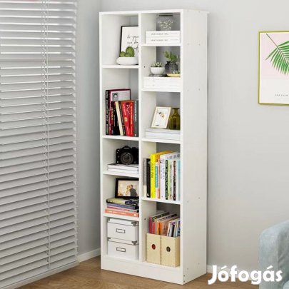 Könyvespolc 53x20x150cm fehér KC01