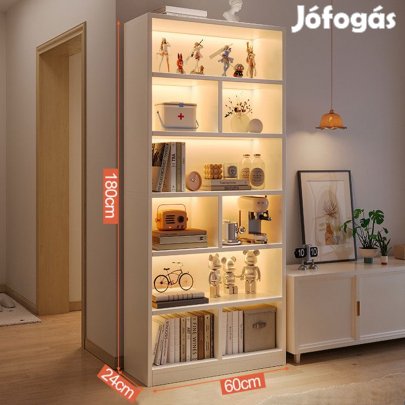 Könyvespolc 60x24x180cm fehér VP03
