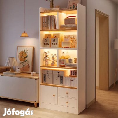 Könyvespolc 80x24x180cm fehér VP04