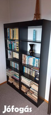 Könyvespolc fekete 2 db