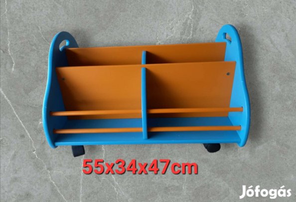 Könyvtároló, újságtartó, gurulós eladó!