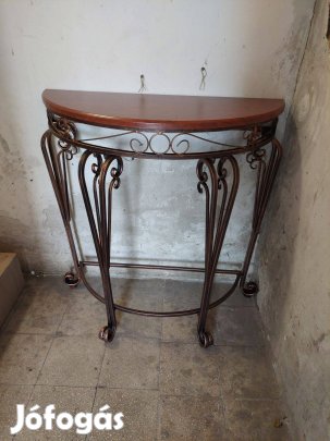 Konzolasztal, előszoba asztal kovácsoltvas jellegű. 80 cm