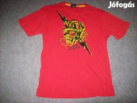 Koponya mintás és piros póló 11-12 évesre (méret 152)