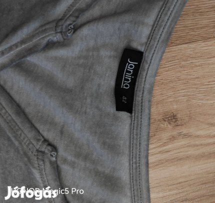 Koptatott hatású női pamut felsőrész L