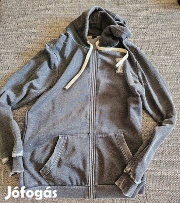 Koptatott kapucnis pulcsi, M méret, szín: Szürke